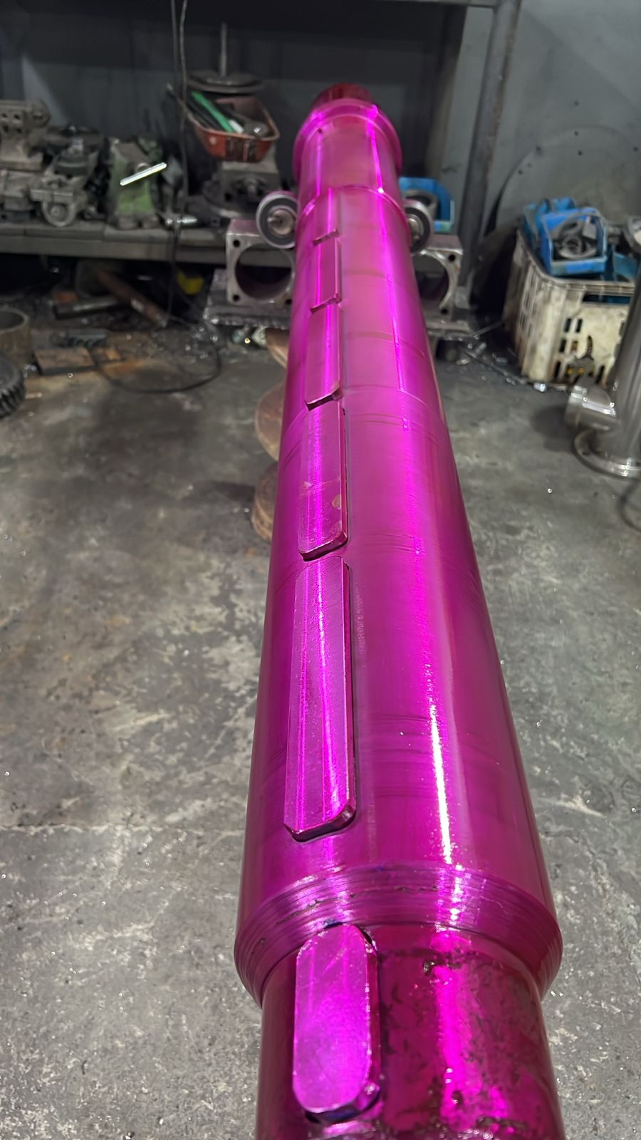 Eixo de grande porte usinado na Ferraresi Engenharia